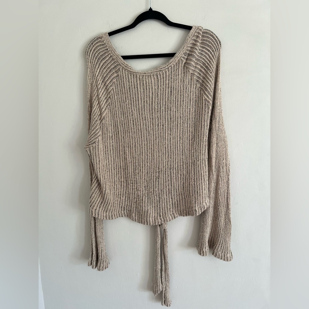 Altar’d State Knit Button Up Bell Long Sleeve Top Sz Medium - Picture 8 of 9
